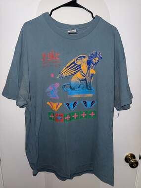 Felt Fly Me to the Moon Sphinx Graphic T-Shirt XXL